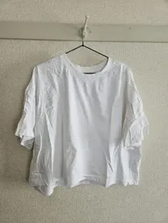 H&M ホワイト ショートスリーブ Tシャツ EUR XL