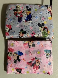 2点セット！ミッキーマウス 折りたたみ エコバッグ大容量 BIGサイズ