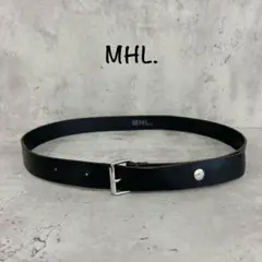 MHL. PRESS STUD BELT プレス スタッド ベルト レザー 黒
