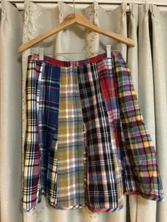 BEAMS BOY パッチワーク チェック柄 スカートのサムネイル