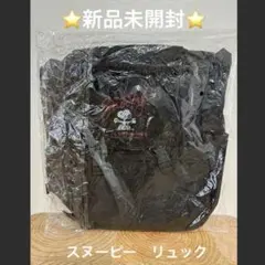 【新品未開封】スヌーピー　黒　フラップ型　メッシュリュック