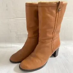 Washington ワシントン　ブーツ　キャメル　22.5cm 太ヒール