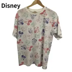 Disney ミッキー プリント 半袖　Tシャツ　丸首　デイジー　ドナルド