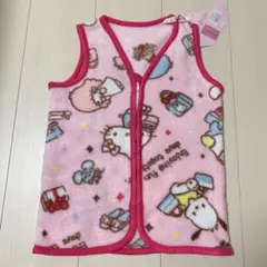 95 キティーマイメロキキララぽちゃこ スリーパー かいまき 着る毛布 ベスト
