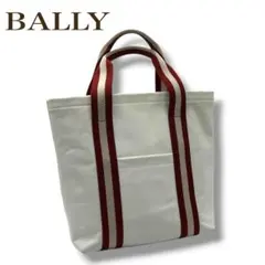 ❤️早い者勝ち❤️BALLY バリー レザートート 白×赤ライン - メルカリ