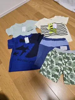 キッズ服 100cm Tシャツズボンセット5着まとめ売り