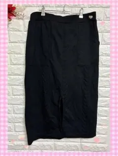 大きいサイズ✨3L ブラック ケーブル編み タイトスカート ロング丈