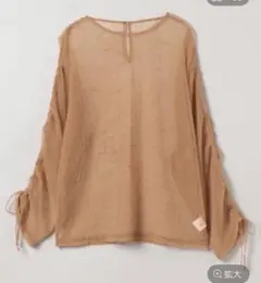 新品未使用　JEANASIS　プリーツワッシャーシアープルオーバー　ブラウンのサムネイル