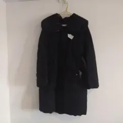 ブラック ダウンロングコート