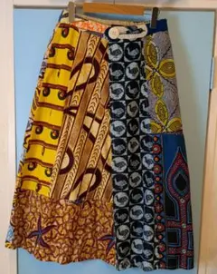 TIGRE BROCANTE 　アフリカンパッチワーク リメイクスカートのサムネイル