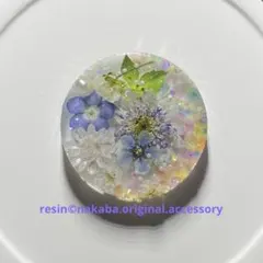 レジンヘアゴム マトリカリア水色系⁎⁺˳✧༚ - メルカリ