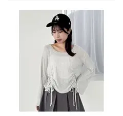 【Heather】シースルーニット　Fのサムネイル