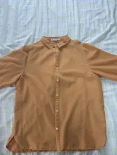 ikka 長袖シャツ オレンジ M