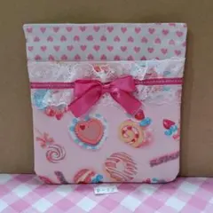 移動ポケット P-22薄ピンク×カップケーキ&ロールケーキ