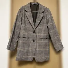 Sサイズ GU チェック柄 テーラードジャケット
