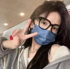 韓国 伊達眼鏡 度なし ブルーライトカット 軽量 小顔 眼鏡 PC・黒縁メガネ