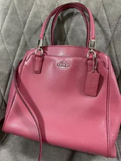 正規品　極美品　コーチ　レザー　ピンク　2wayショルダーバック