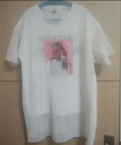 ピンクラテ pinklatteビッグシルエットメッシュ付チュニックTシャツ160