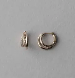 最終値下げ【美品】ete[トーン] ビジュー ハロー ピアス SV925 K18