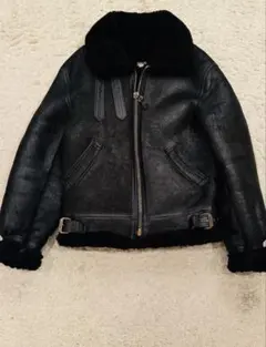 ブラックレザー ミリタリージャケット