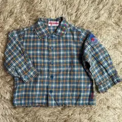 ミキハウス チェックネルシャツ 80