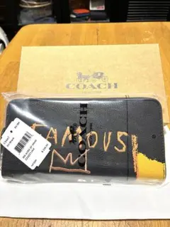 ☆新品未使用☆ COACH グラフィティ長財布 黒/オレンジ/黄色☆箱付き 