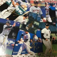 プロ野球チップス　金箔サイン　北海道日本ハムファイターズ　18枚セット