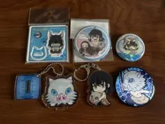 鬼滅の刃 嘴平伊之助 アクリルキーホルダー アクリルキーホルダー 缶バッジ 6点