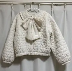 アベイル リボン付き アイボリー ダウン