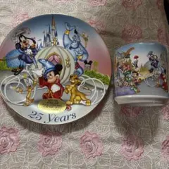 WDWウォルトディズニーワールド　25周年（1996年）記念皿　絵皿