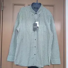 新品タグ付き U.P renoma ボタンダウン長袖チェックシャツ シアサッカーのサムネイル