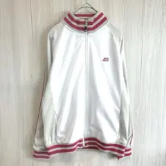 【美品】ニューバランス トラックジャケット ジャージ L 白×グレー ピンクのサムネイル