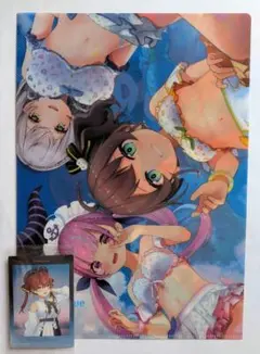 ホロライブ 宝鐘マリン　クリアファイル＆ステッカー