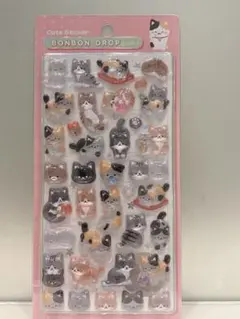 タイムセール ボンボンドロップシール本日発送　和猫 和柄