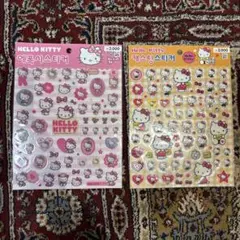 韓国ダイソー　Hello Kitty ステッカー 2枚セットのサムネイル