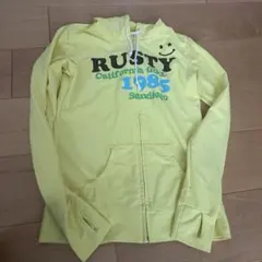 RUSTY ラスティ ラッシュガードパーカー 黄色 イエロー