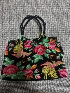 【美品】FEILER フラワー刺繍トートバッグ