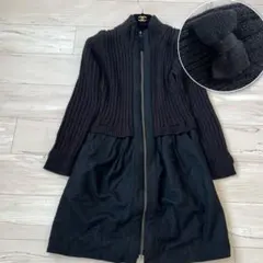 【近年タグ】ギャラリービスコンティ　リブニットドッキング　ジップアップワンピース