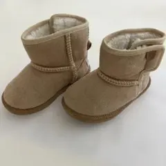 【美品】ムートンブーツ　ベビー14.0 ベージュ