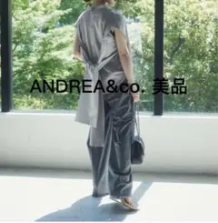 ANDREA & Co.アンドレアアンドコーノースリーブブラウスバックリボン美品