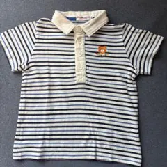 ミキハウス ストライプ ポロシャツ 100