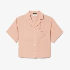 LACOSTE★リネン×レーヨンオープンカラーシャツ