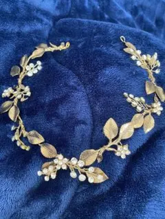 ブライダル ヘッドドレス ウェディング ゴールド 小枝　ヘアアクセサリー　結婚式