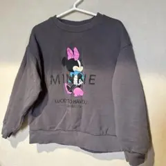 リトシー　120cm ディズニー　ミニー　トレーナー　グレー　ピンク