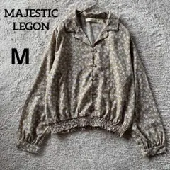 MAJESTIC LEGON フラワープリント長袖シャツ　ブラウス　グレージュのサムネイル