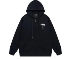 Stüssy ブラック ジップアップパーカー 新品
