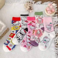 新品♡ハローキティ♡キャラクターソックス♡靴下５足セット