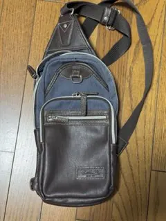 スリングバッグ ブラウン ネイビー
