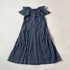 Re.Verofonna ヴェロフォンナ デニム フリル ロングワンピース 38のサムネイル