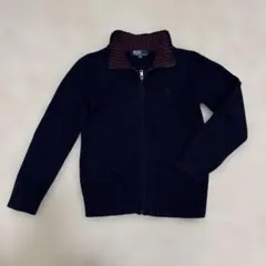 ポロラルフローレン　ジップアップ　コットンセーター ネイビー 130cm(7)